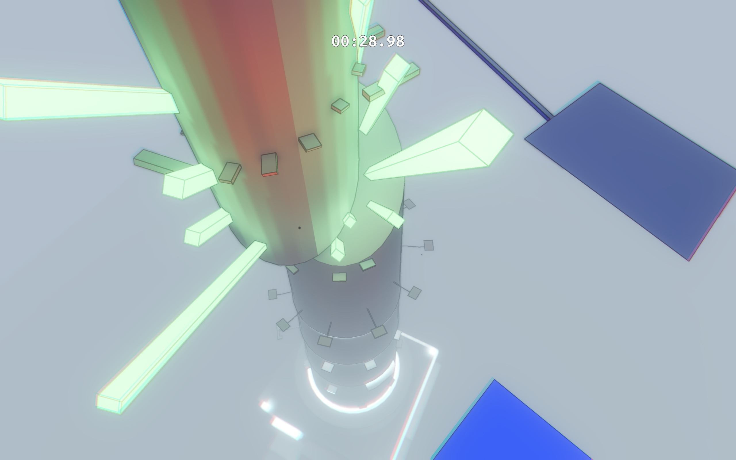 JumpMap tower level with the timer and current height visible