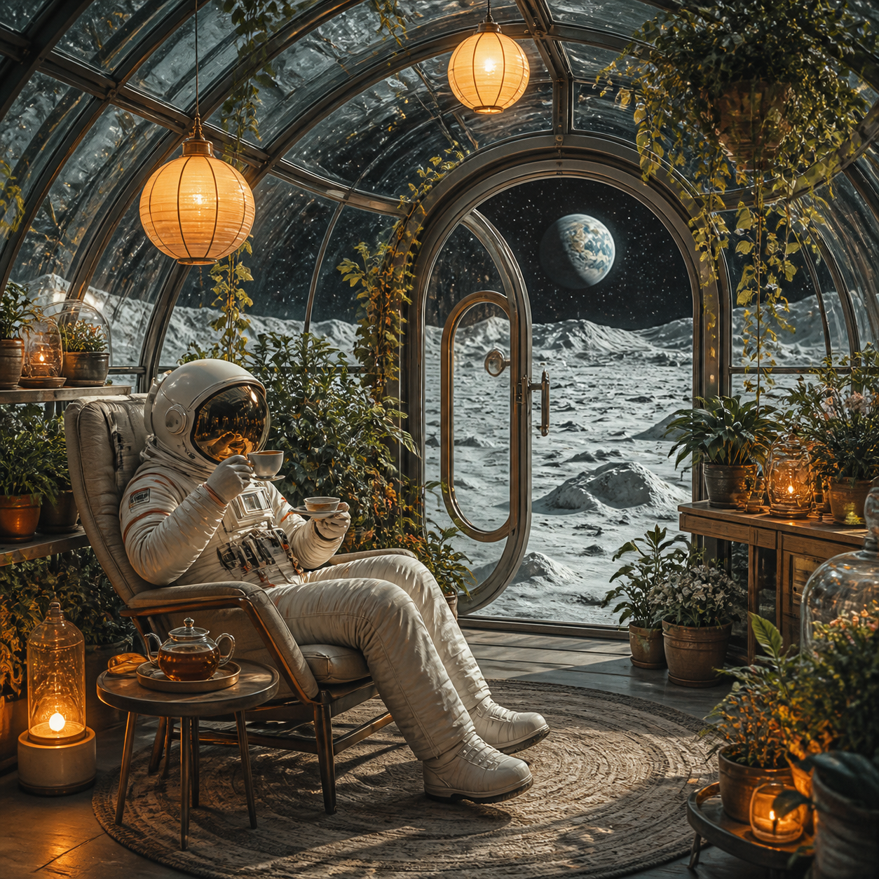 Greenhouse on the Moon