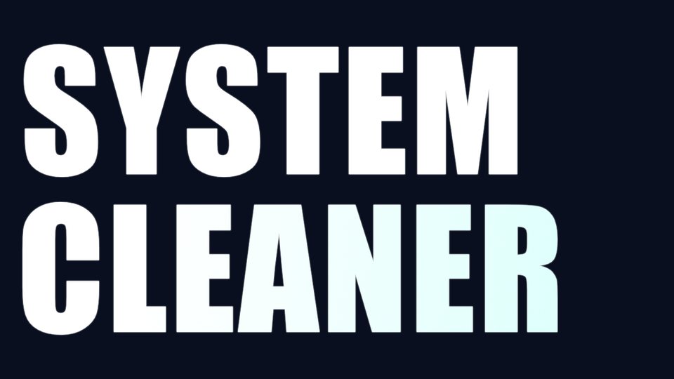 System Cleaner logo text.